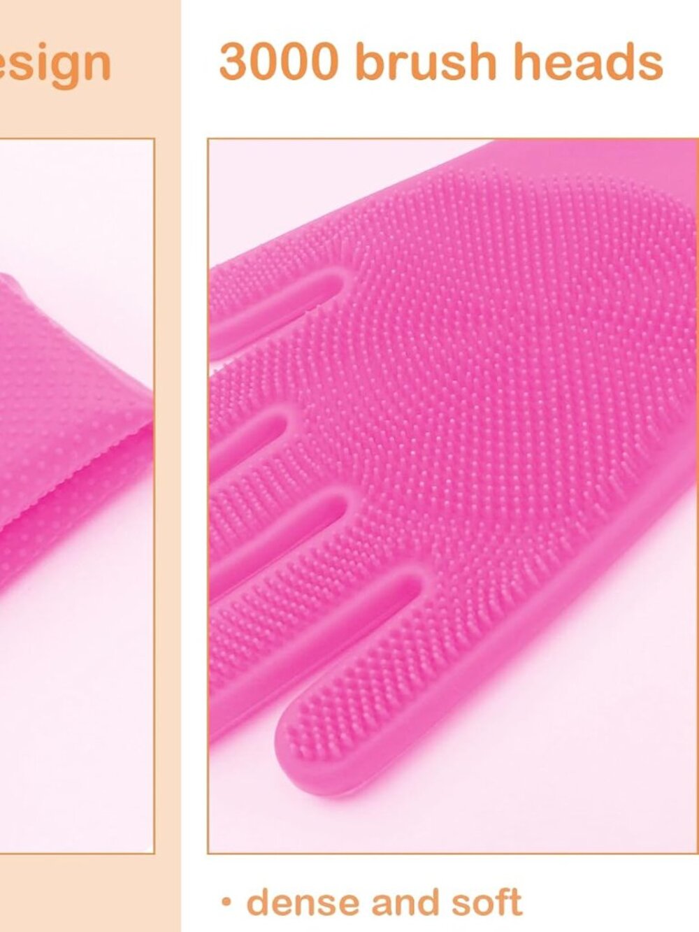 Silicone Pet Grooming Gloves Dog Washing Gloves for Bathing Massaging - Picture 4 of 6